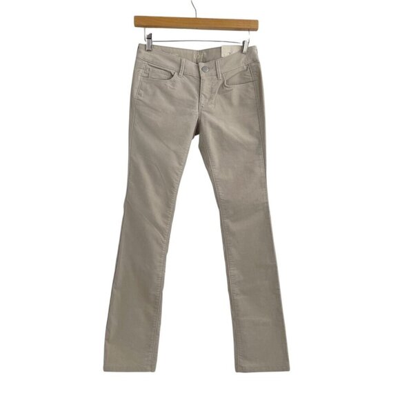 NWT LOFT Modern Straight Corduroy Low Rise Pants Womens 24P Classic Neutral - Picture 1 of 11
